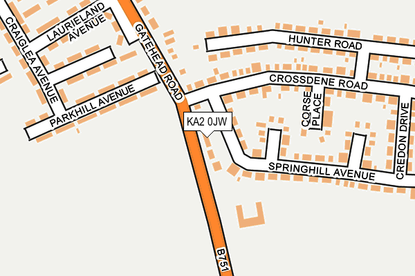 KA2 0JW map - OS OpenMap – Local (Ordnance Survey)