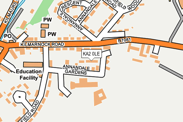 KA2 0LE map - OS OpenMap – Local (Ordnance Survey)