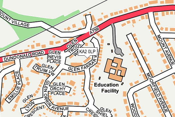 KA2 0LP map - OS OpenMap – Local (Ordnance Survey)