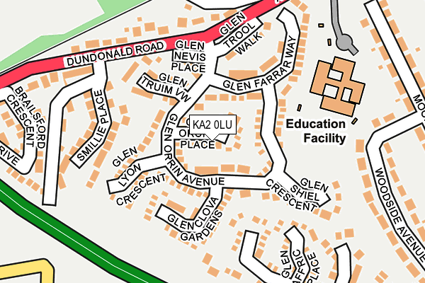 KA2 0LU map - OS OpenMap – Local (Ordnance Survey)