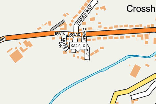 KA2 0LX map - OS OpenMap – Local (Ordnance Survey)
