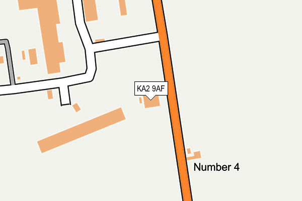 KA2 9AF map - OS OpenMap – Local (Ordnance Survey)