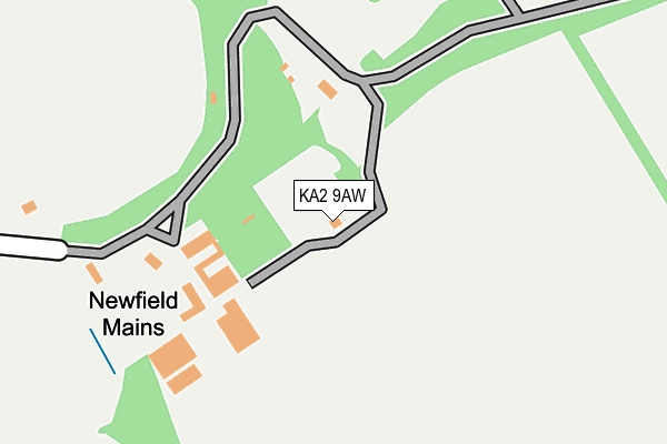 KA2 9AW map - OS OpenMap – Local (Ordnance Survey)