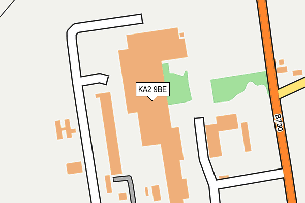KA2 9BE map - OS OpenMap – Local (Ordnance Survey)