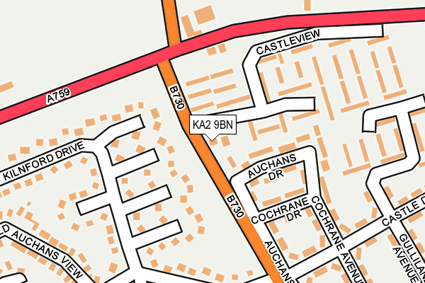KA2 9BN map - OS OpenMap – Local (Ordnance Survey)