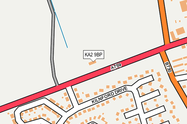 KA2 9BP map - OS OpenMap – Local (Ordnance Survey)