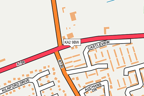 KA2 9BW map - OS OpenMap – Local (Ordnance Survey)