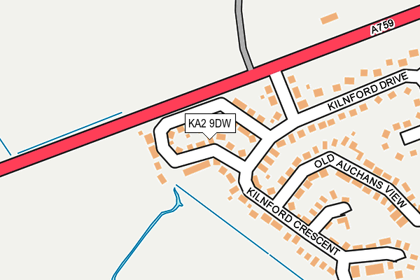 KA2 9DW map - OS OpenMap – Local (Ordnance Survey)
