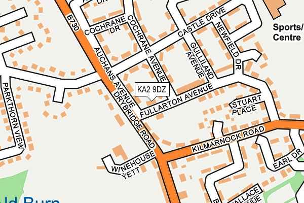 KA2 9DZ map - OS OpenMap – Local (Ordnance Survey)
