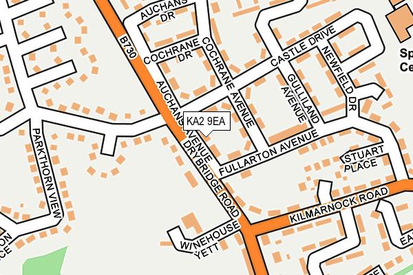 KA2 9EA map - OS OpenMap – Local (Ordnance Survey)