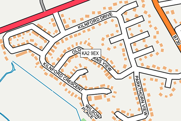 KA2 9EX map - OS OpenMap – Local (Ordnance Survey)