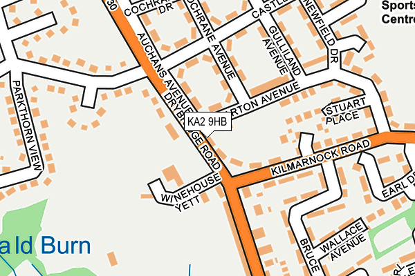 KA2 9HB map - OS OpenMap – Local (Ordnance Survey)
