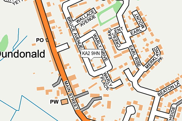 KA2 9HN map - OS OpenMap – Local (Ordnance Survey)