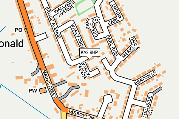KA2 9HP map - OS OpenMap – Local (Ordnance Survey)