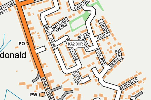 KA2 9HR map - OS OpenMap – Local (Ordnance Survey)