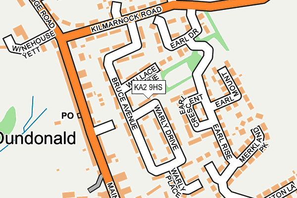 KA2 9HS map - OS OpenMap – Local (Ordnance Survey)