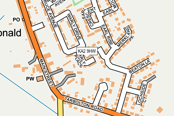 KA2 9HW map - OS OpenMap – Local (Ordnance Survey)