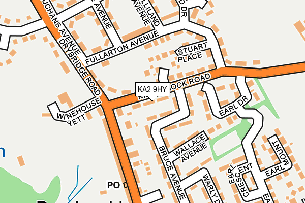 KA2 9HY map - OS OpenMap – Local (Ordnance Survey)