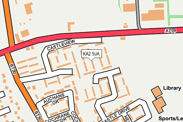 KA2 9JA map - OS OpenMap – Local (Ordnance Survey)