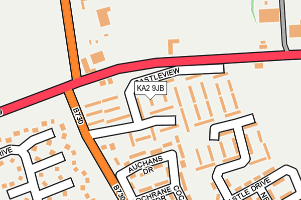KA2 9JB map - OS OpenMap – Local (Ordnance Survey)