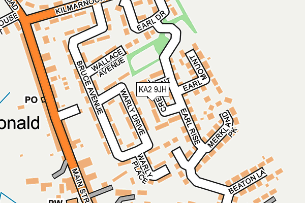 KA2 9JH map - OS OpenMap – Local (Ordnance Survey)