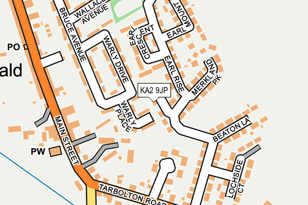 KA2 9JP map - OS OpenMap – Local (Ordnance Survey)