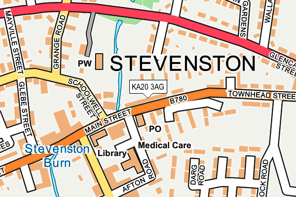 KA20 3AG map - OS OpenMap – Local (Ordnance Survey)