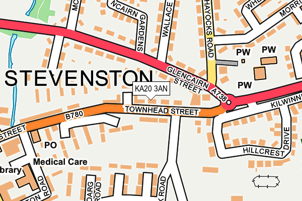 KA20 3AN map - OS OpenMap – Local (Ordnance Survey)