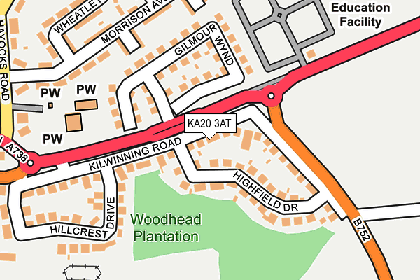 KA20 3AT map - OS OpenMap – Local (Ordnance Survey)