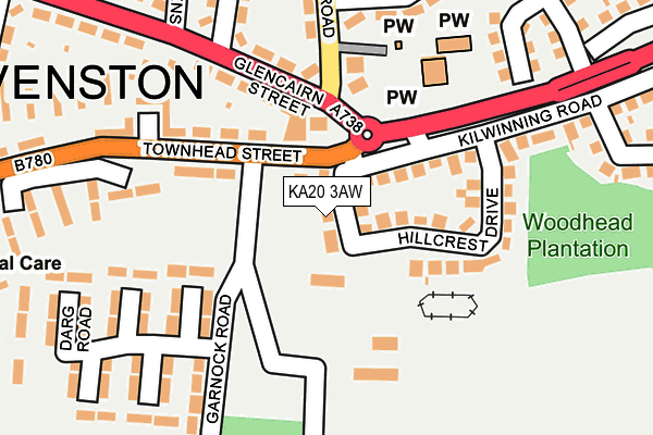 KA20 3AW map - OS OpenMap – Local (Ordnance Survey)