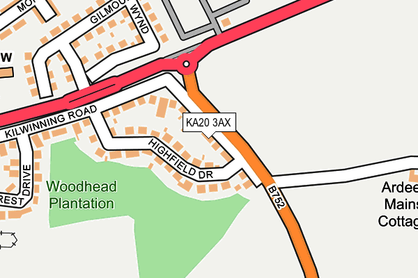 KA20 3AX map - OS OpenMap – Local (Ordnance Survey)