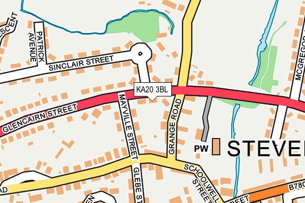 KA20 3BL map - OS OpenMap – Local (Ordnance Survey)