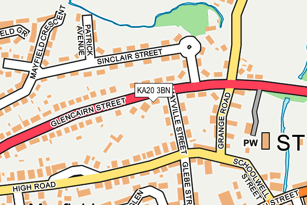 KA20 3BN map - OS OpenMap – Local (Ordnance Survey)