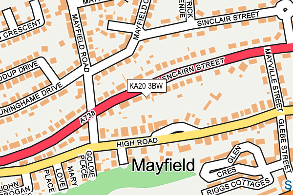 KA20 3BW map - OS OpenMap – Local (Ordnance Survey)