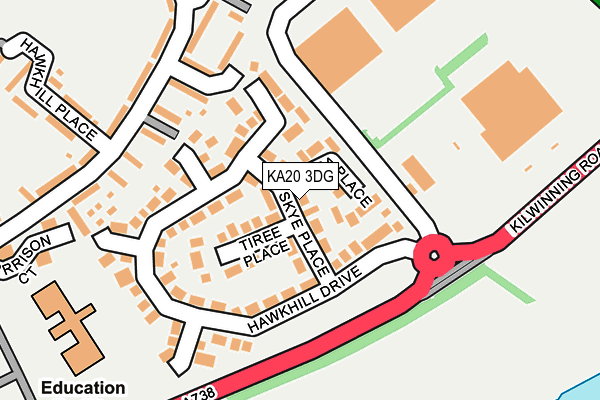 KA20 3DG map - OS OpenMap – Local (Ordnance Survey)