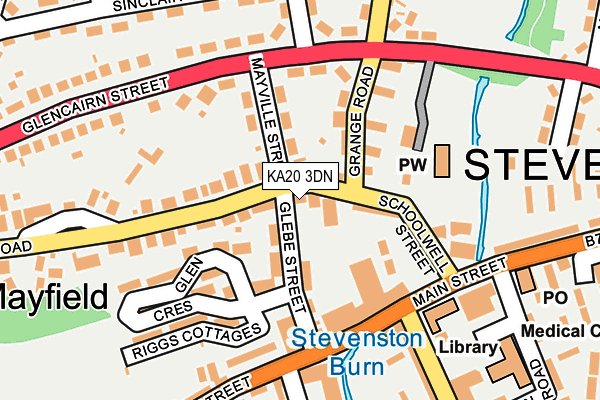 KA20 3DN map - OS OpenMap – Local (Ordnance Survey)