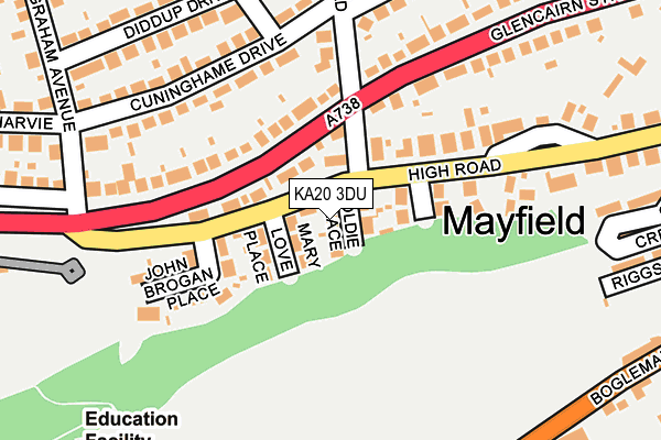 KA20 3DU map - OS OpenMap – Local (Ordnance Survey)