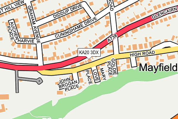 KA20 3DX map - OS OpenMap – Local (Ordnance Survey)