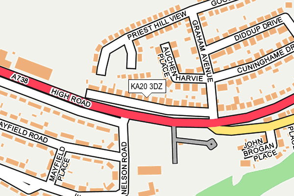 KA20 3DZ map - OS OpenMap – Local (Ordnance Survey)