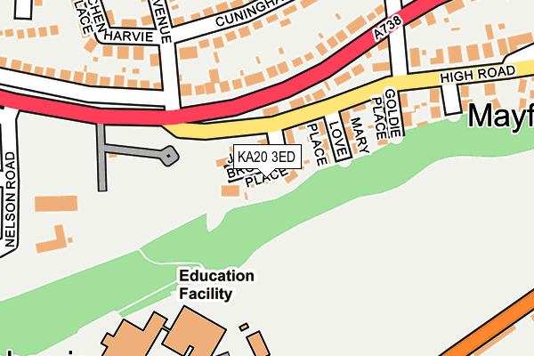 KA20 3ED map - OS OpenMap – Local (Ordnance Survey)