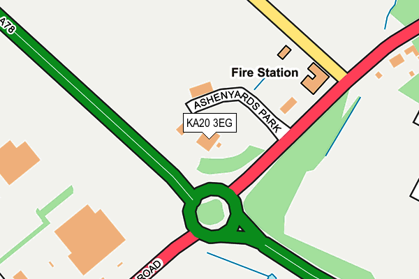 KA20 3EG map - OS OpenMap – Local (Ordnance Survey)