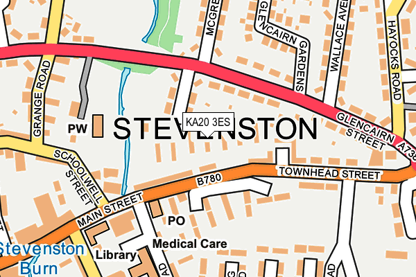 KA20 3ES map - OS OpenMap – Local (Ordnance Survey)