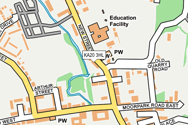 KA20 3HL map - OS OpenMap – Local (Ordnance Survey)