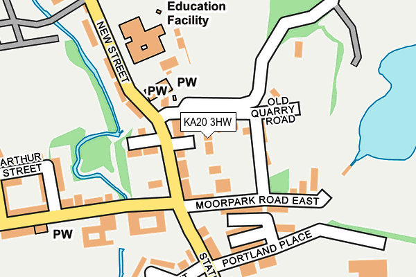 KA20 3HW map - OS OpenMap – Local (Ordnance Survey)