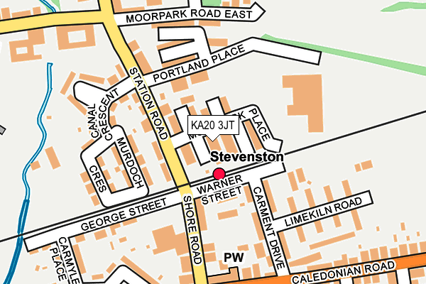 KA20 3JT map - OS OpenMap – Local (Ordnance Survey)