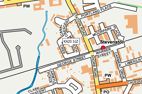 KA20 3JZ map - OS OpenMap – Local (Ordnance Survey)