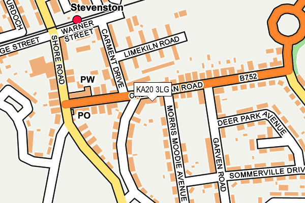 KA20 3LG map - OS OpenMap – Local (Ordnance Survey)