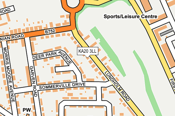 KA20 3LL map - OS OpenMap – Local (Ordnance Survey)