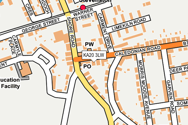 KA20 3LW map - OS OpenMap – Local (Ordnance Survey)