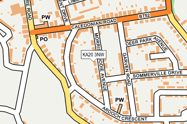 KA20 3NW map - OS OpenMap – Local (Ordnance Survey)